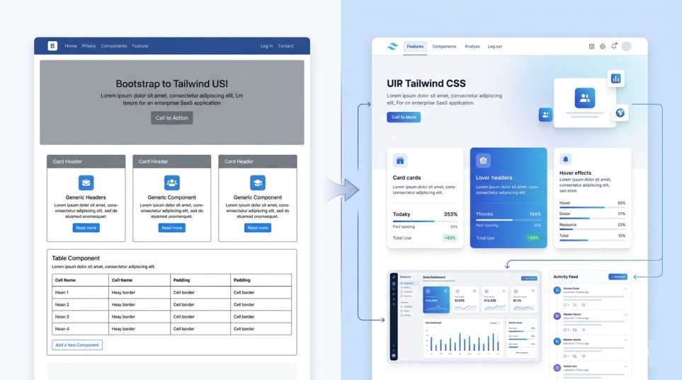Bootstrap to Tailwind CSS Migration