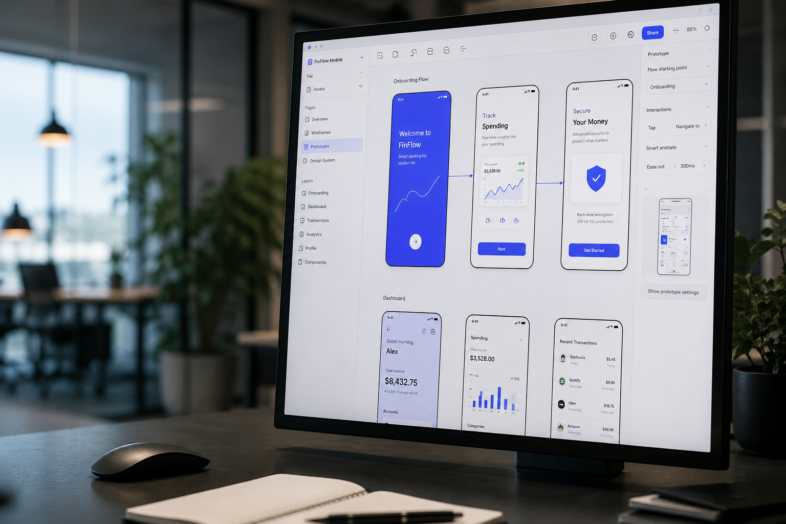 High-Fidelity Prototype With Micro-Interactions