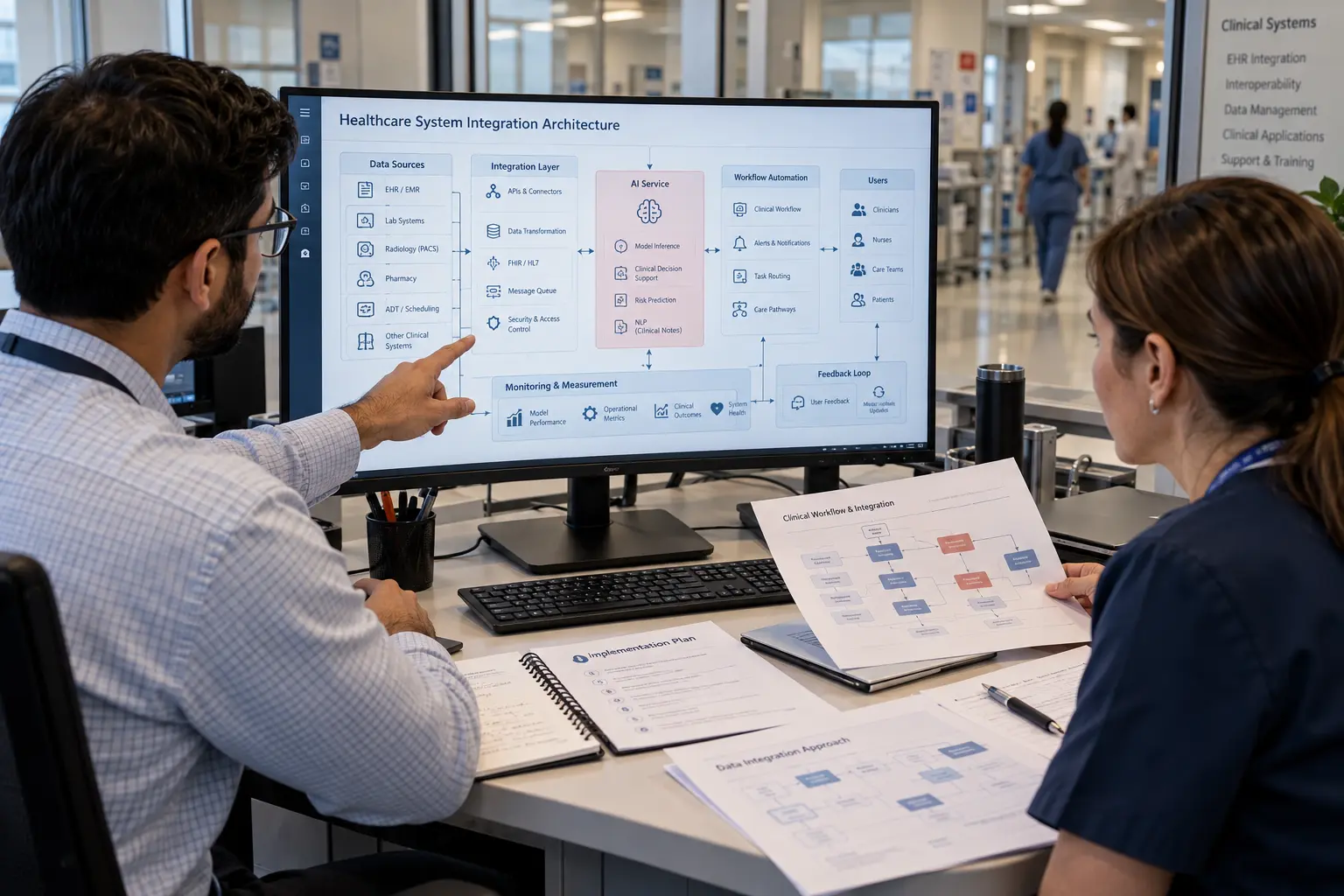 Modern Hospital Technology and Clinical Workspace
