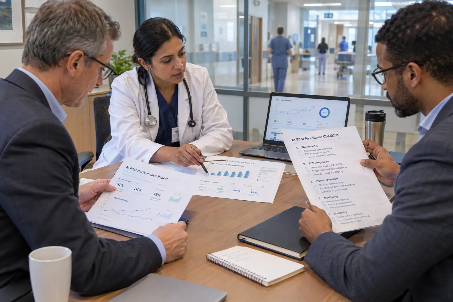 physician using AI tool integrated directly inside electronic health record EHR workflow