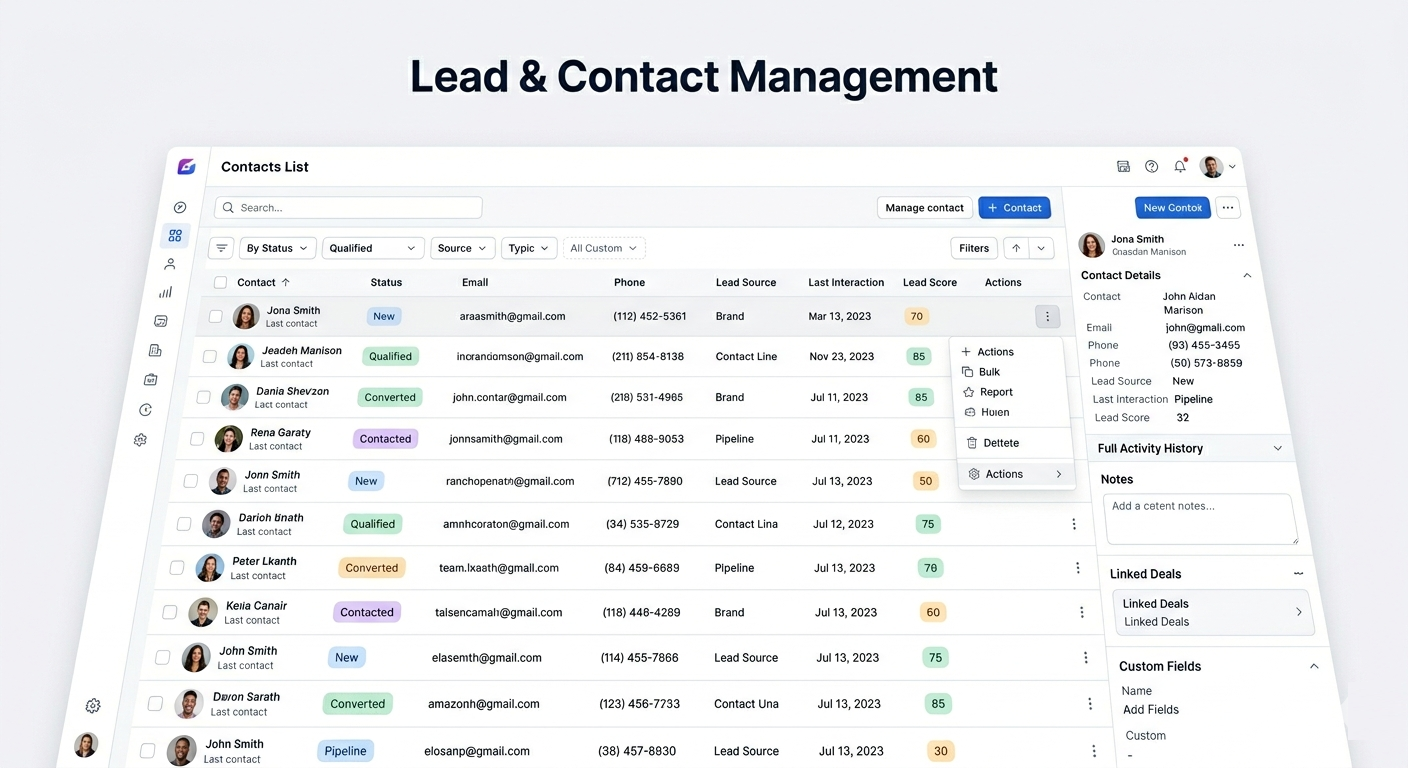 Lead & Contact Management Services