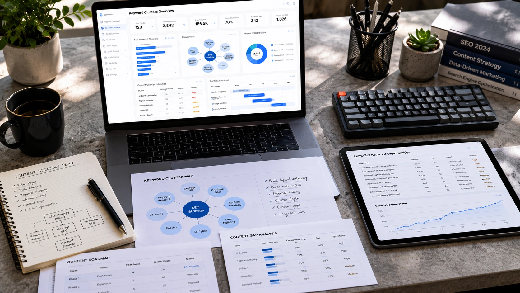 Long-Tail Keyword Research & Content Cluster Planning