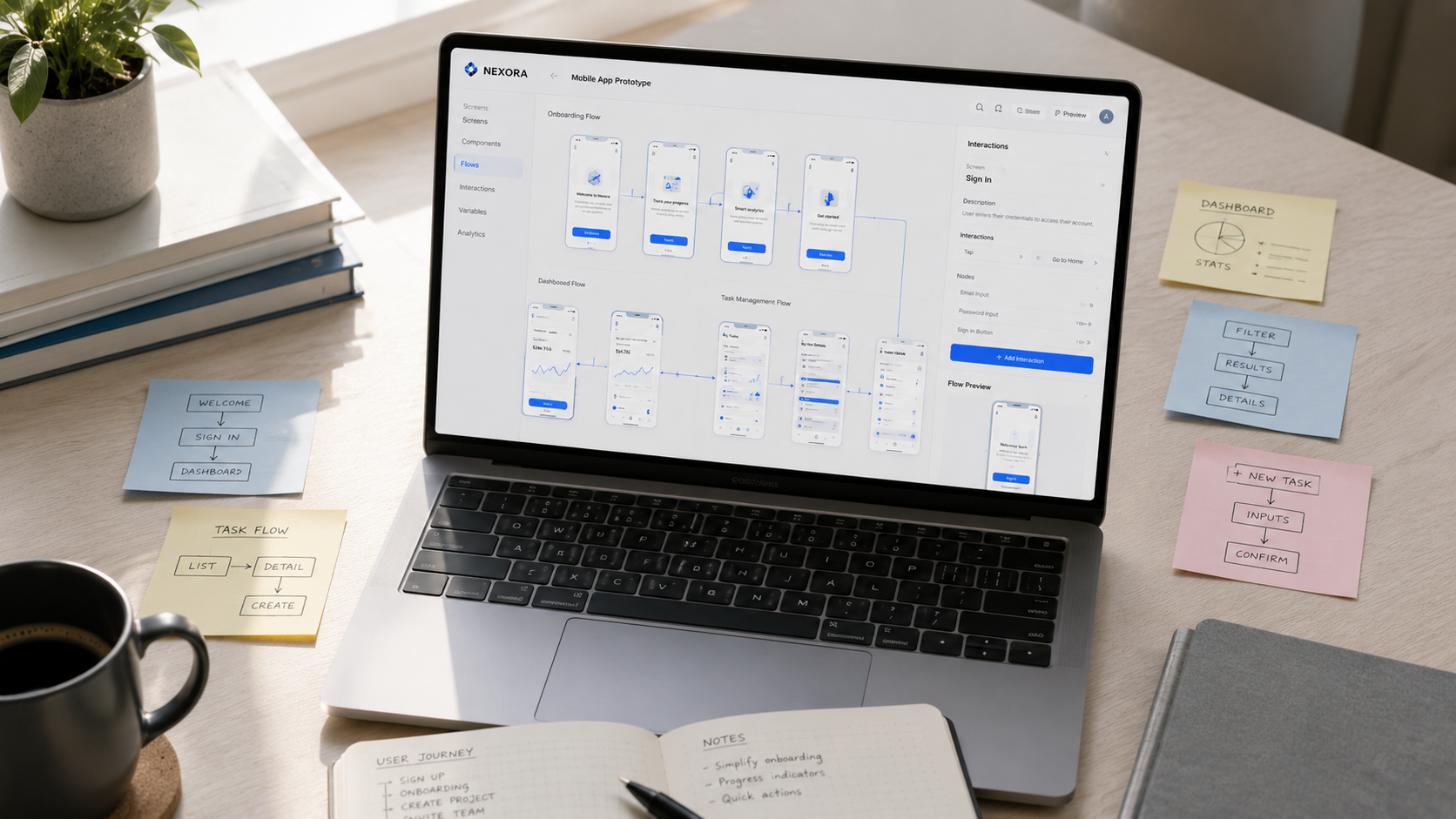 Mobile App Wireframing & Interactive Prototyping