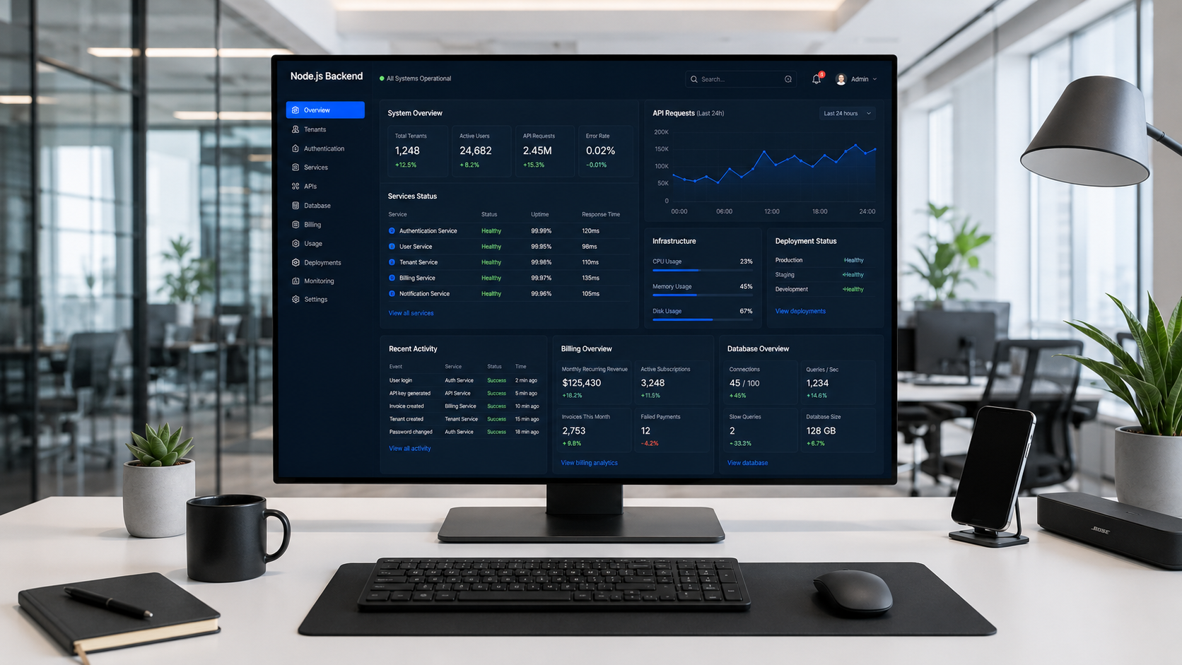 Node.js SaaS Backend Development