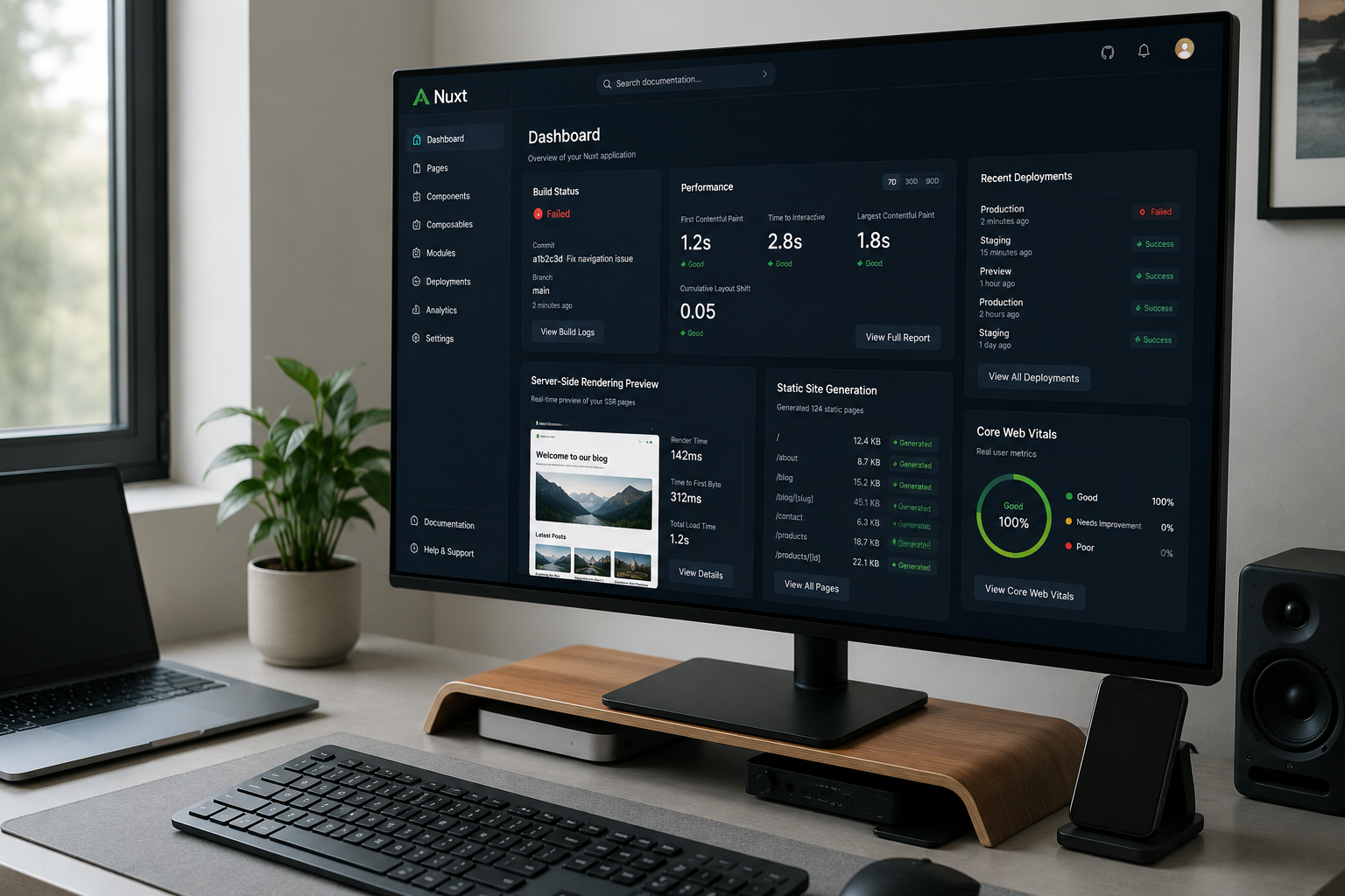 Nuxt.js SSR & SSG Application Development