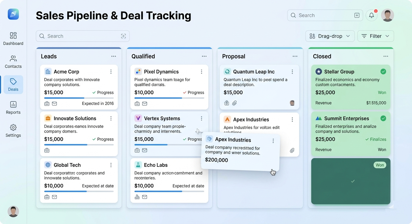 Sales Pipeline & Deal Tracking Services