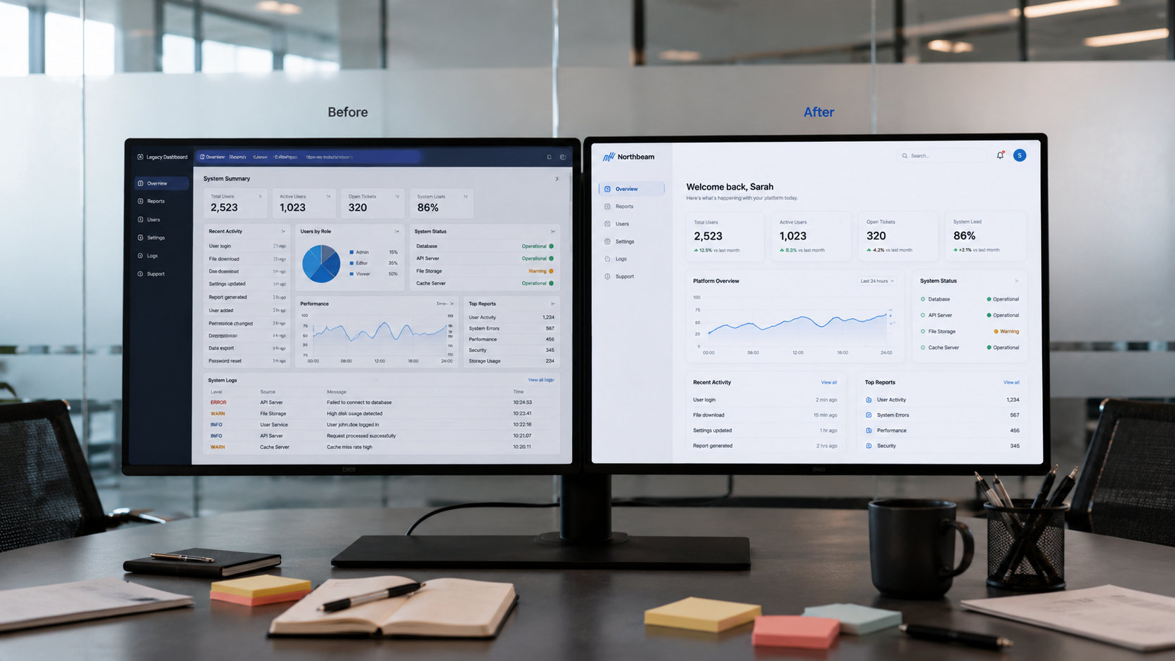 UI Redesign & Interface Modernisation
