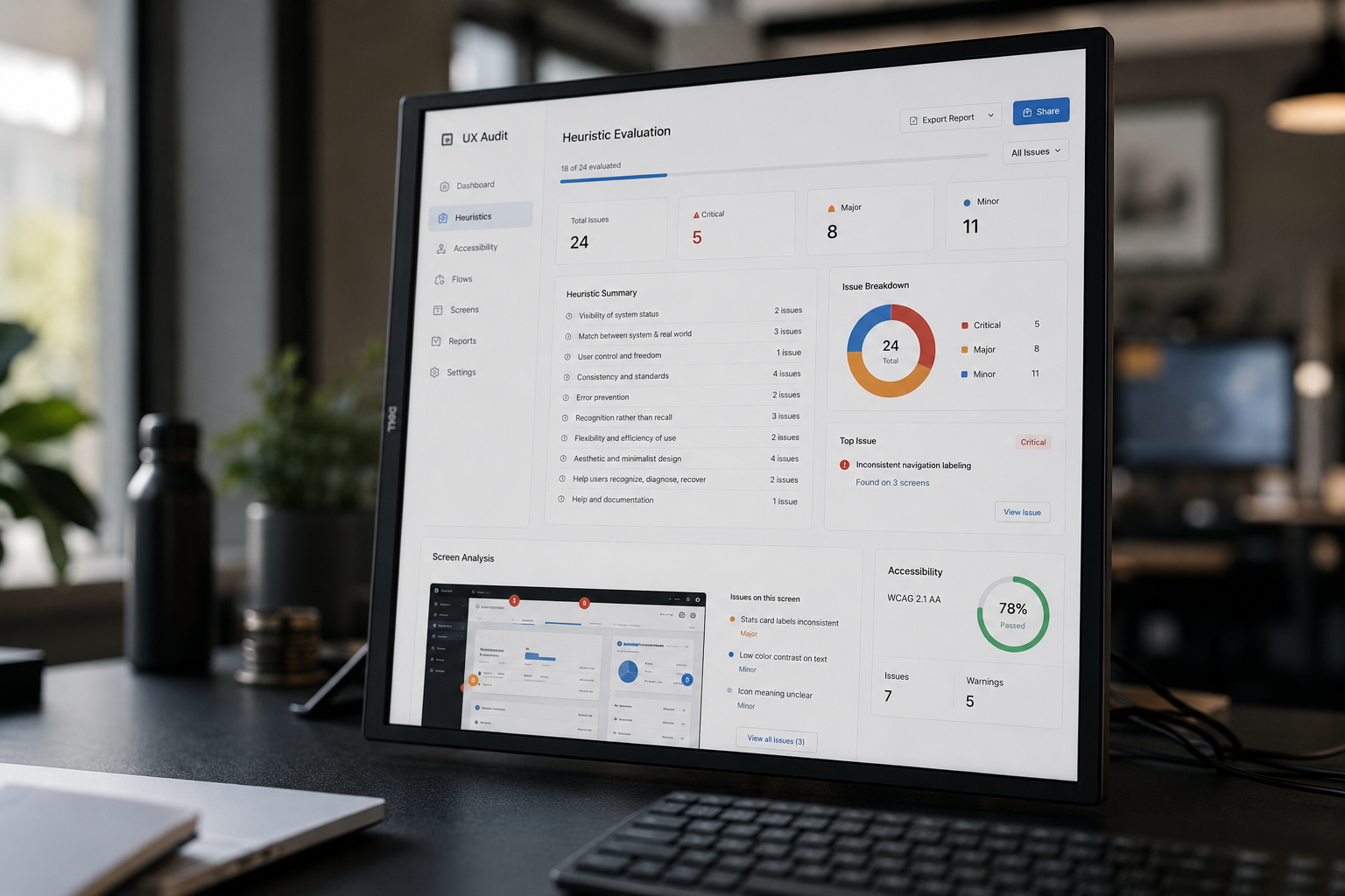 UX Audit & Expert Heuristic Evaluation