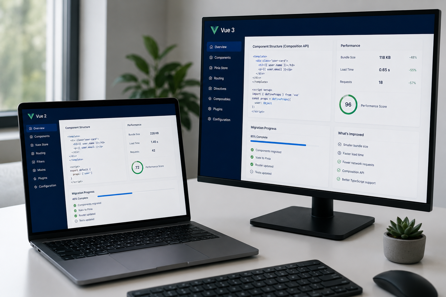 Vue 2 to Vue 3 Migration & Modernisation