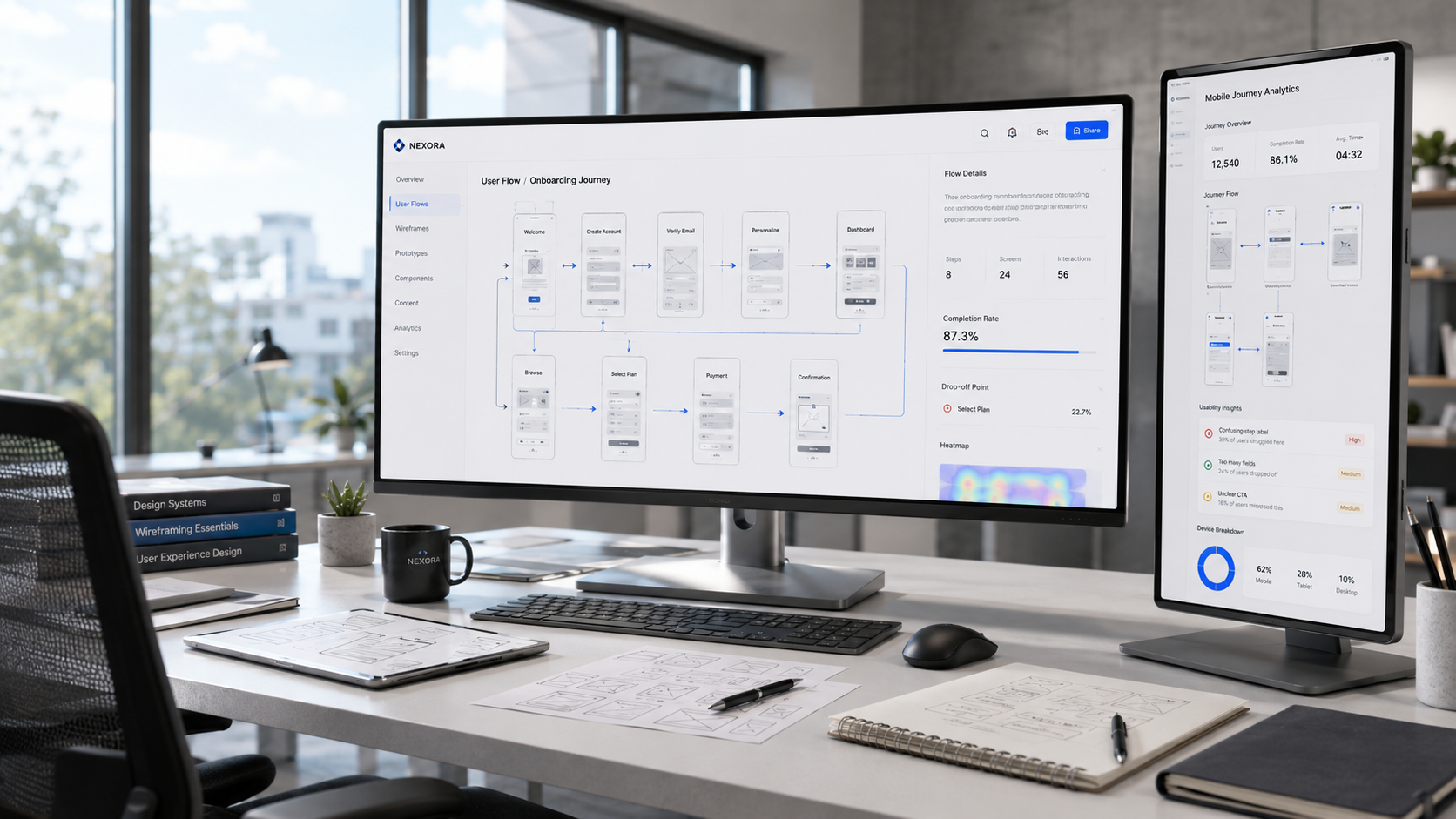 Wireframing and User Journey Design Services