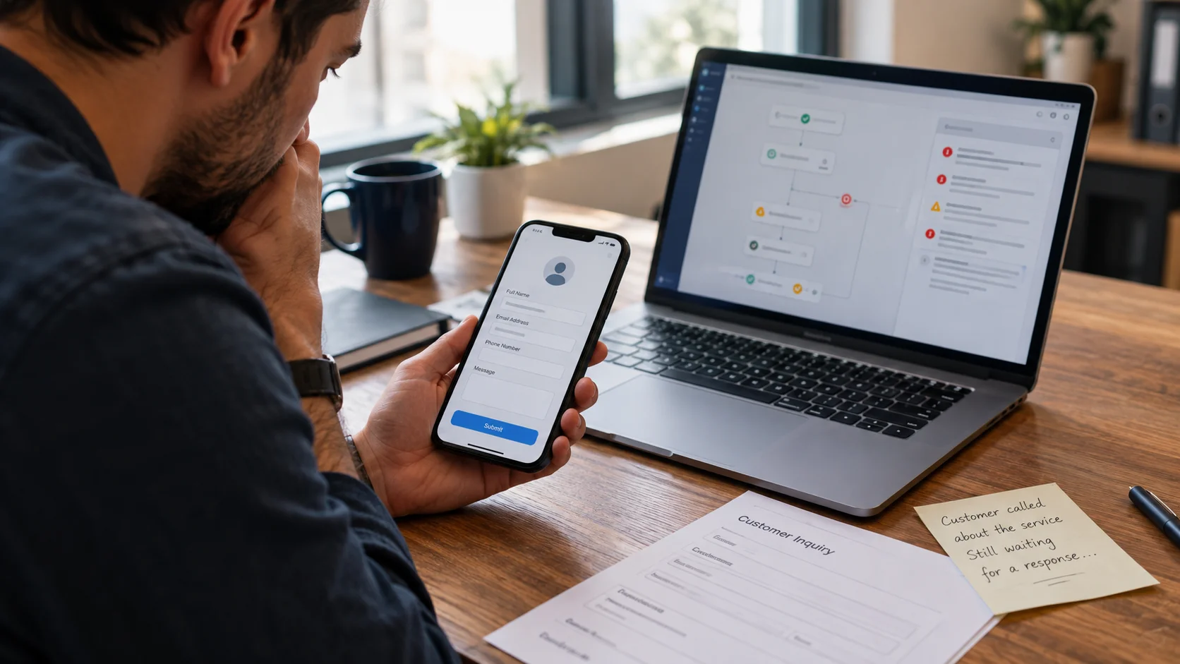 team reviewing a failed AI automation workflow after real customers started using it